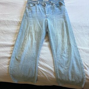 Levi's Light Blue Women's Straight Leg ribcage Jeans